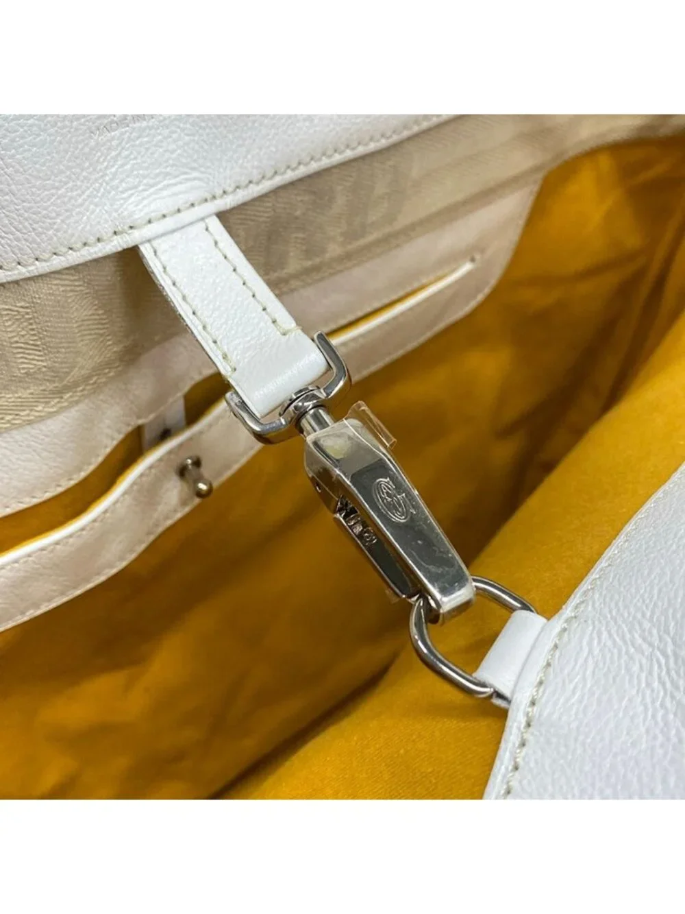 Goyard Tote Sac Voltaire White Smile Paint Leather